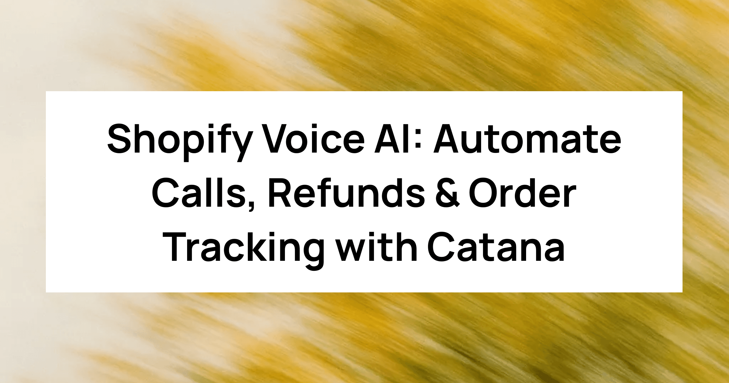 Shopify Voice AI