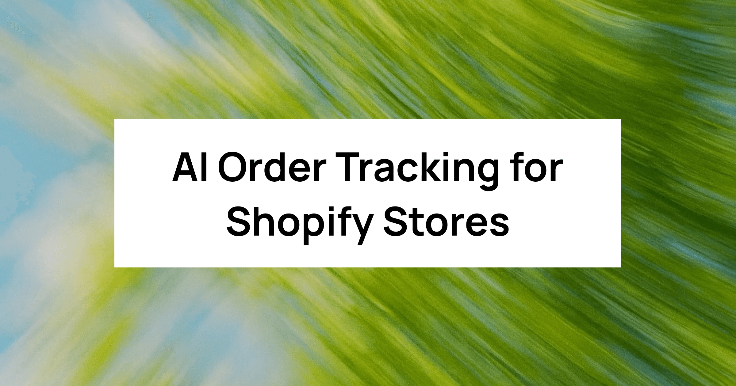 AI Order Tracking for Shopify Stores