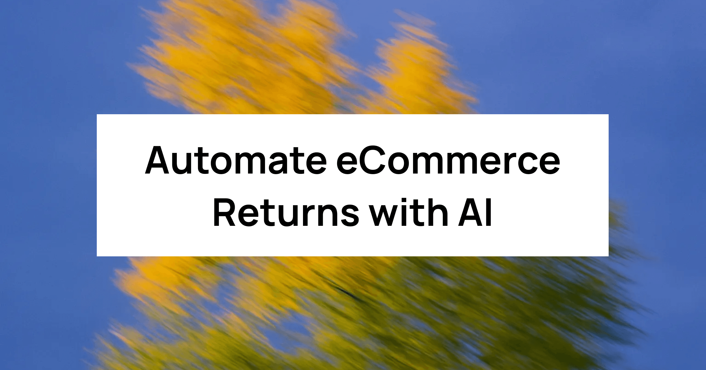 Automate eCommerce Returns with AI