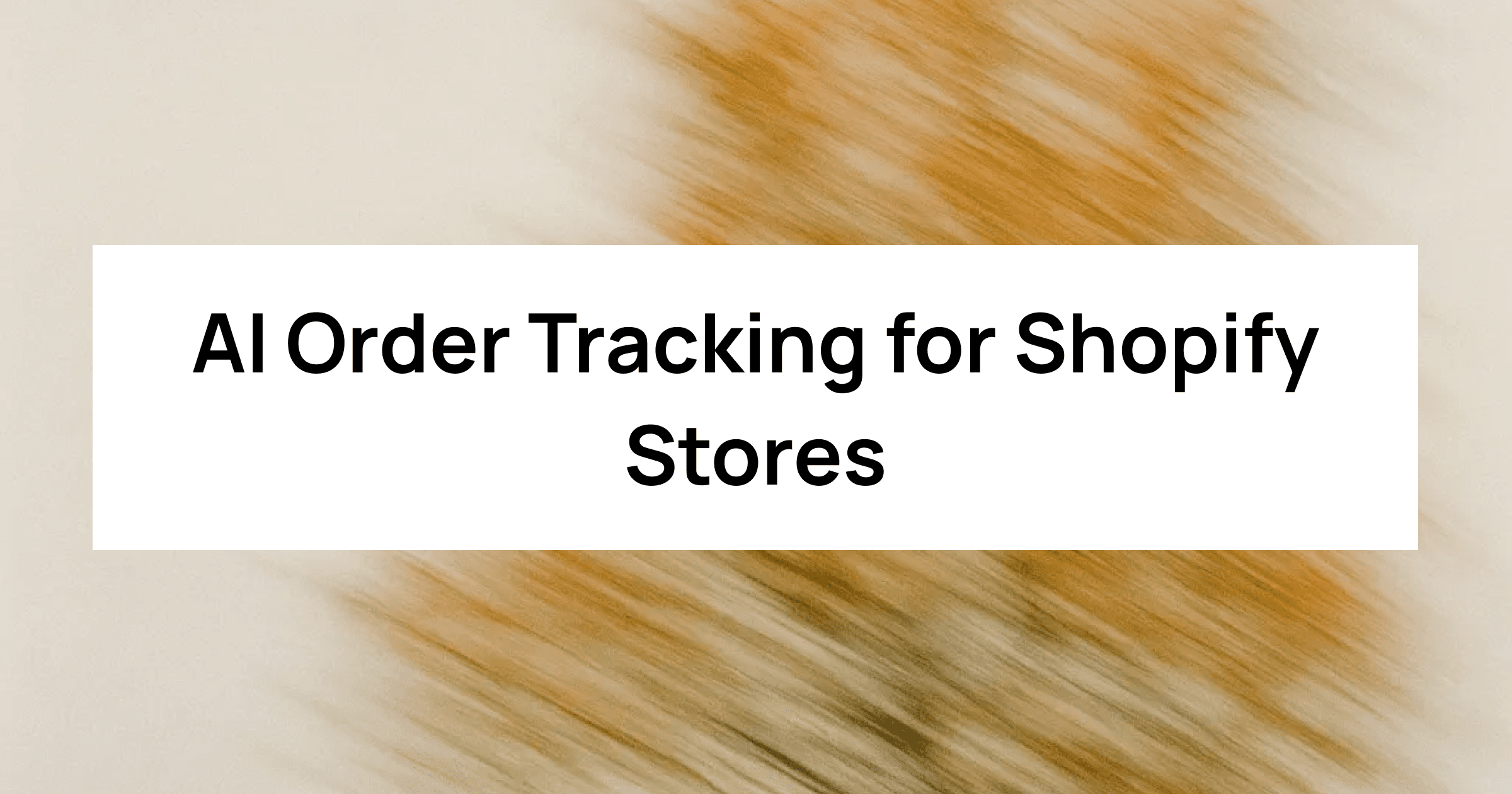 AI Order Tracking for Shopify Stores
